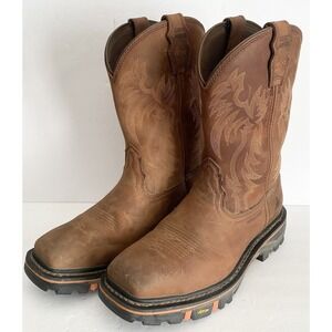 Cody James Steel Toe Work Boots 10.5 EE Brown Leather Vibram Sole Mens Decimator